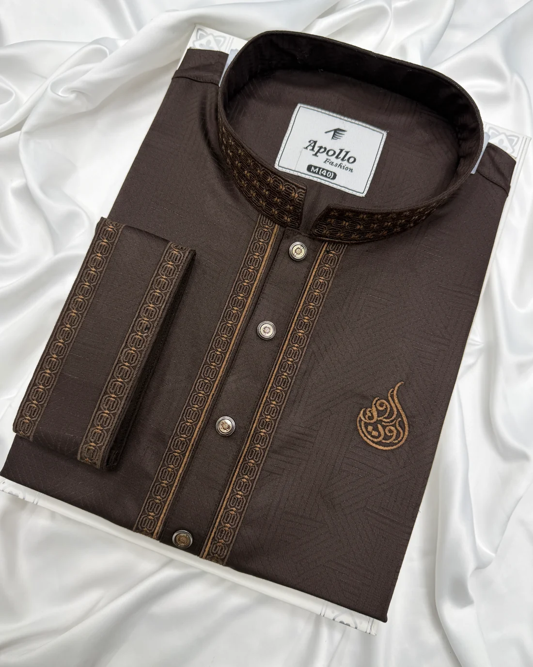 Luxury China Bamboo Panjabi – Coffee