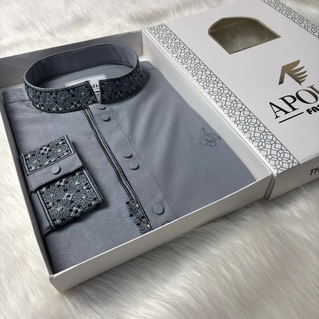 6 Button Luxury Ash Panjabi