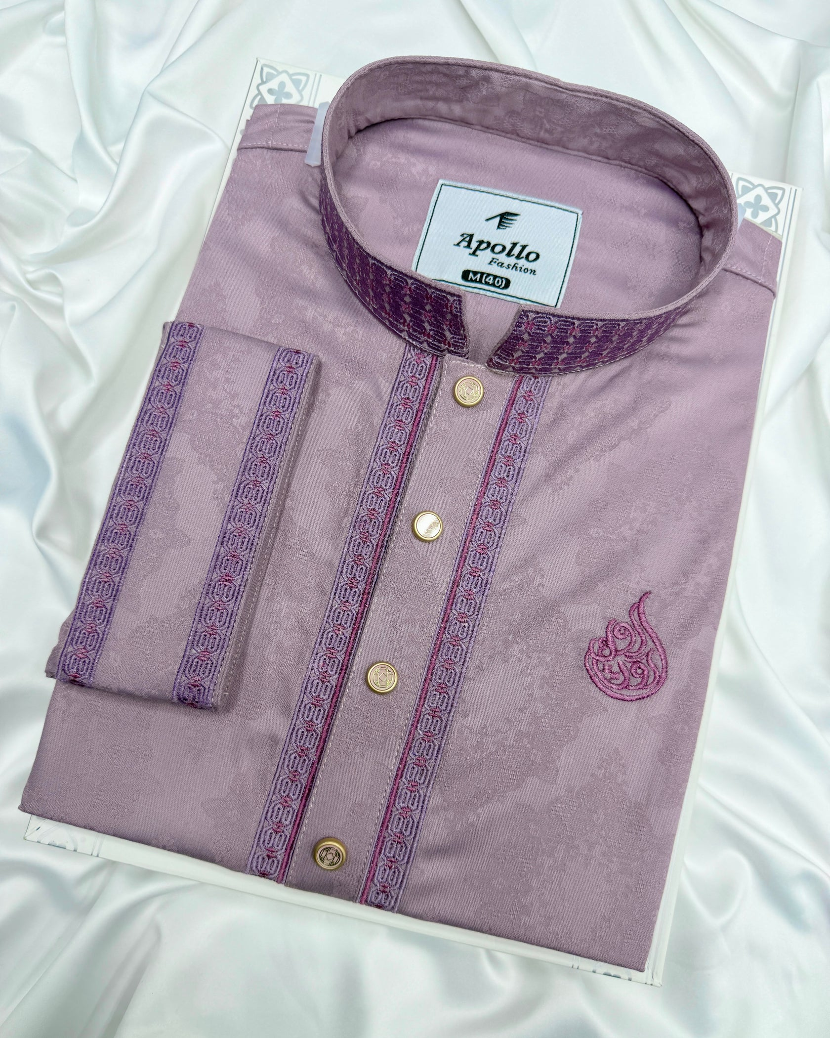 Luxury China Bamboo Panjabi – Pink